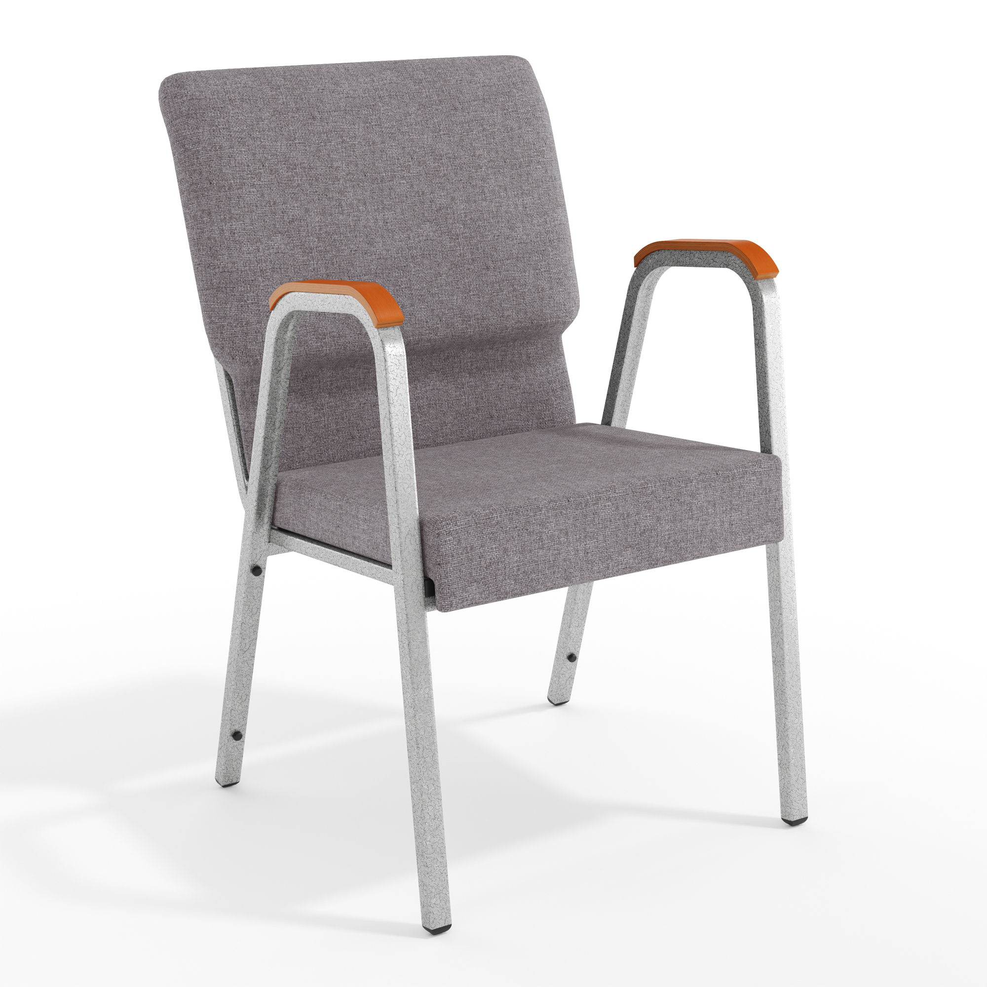 Flash Furniture, Gray Fabric Stackable Church Chair with Arms, Included (qty.) 1 Model# XUDG60156GY